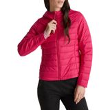 Benetton Kadın Fuşya Polyester Dolgulu Feramuarlı Kapüşonlu Slim Fit Puffer Mont, Fuşya, S