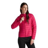 Benetton Kadın Fuşya Polyester Dolgulu Feramuarlı Kapüşonlu Slim Fit Puffer Mont, Fuşya, XL