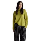Benetton Kadın Mor%100 Yün Dik Yaka Relaxed Fit Kazak