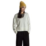 Benetton Kadın Mor%100 Yün V Yaka Relaxed Fit Kazak