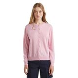 Benetton Kadın Pembe Bisiklet Yaka%100 Merino Hırka XS