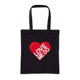 Benetton Kadın Siyah%100 Koton The Beatles Tote Çanta
