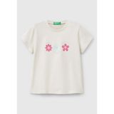 Benetton Kız Bebek Bg Tshırt 3I1XG10HU-25Y-015 - 2 - 3 Yaş - Beyaz