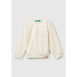 Benetton Kız Bebek Ekru Kalpli Sweatshırt 3NBMG10K2-25K-015