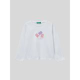 Benetton Kız Çocuk Baskılı Sweatshirt 1-6 Yaş Beyaz - 3 - 4 Yaş