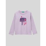 Benetton Kız Çocuk Baskılı Sweatshirt 1-6 Yaş Lila - 3 - 4 Yaş