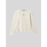 Benetton Kız Çocuk Baskılı Sweatshirt 6-14 Yaş Ekru - 8 - 9 Yaş