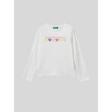Benetton Kız Çocuk Basklı Sweatshirt 1-6 Yaş Ekru - 2 - 3 Yaş