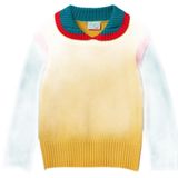 Benetton Kız Çocuk Bej Yün Karışımlı Kontrast Polo Yakalı Stranger Things Triko