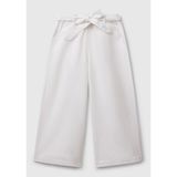 Benetton Kız Çocuk Beyaz Bnt-G Keten Pantolon 43WBCF01W-25Y-002