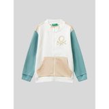 Benetton Kız Çocuk Fermuarlı Sweatshirt 1-6 Yaş Beyaz - 4 - 5 Yaş