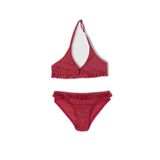 Benetton Kız Çocuk Fuşya Simli Fırfır Detaylı Boyundan Askılı Bikini Takımı