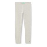 Benetton Kız Çocuk Gri Melanj İşlemeli Tayt 11-12 Yaş