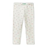 Benetton Kız Çocuk Krem Mix Tamamı Desenli Dar Kesim Kısa Tayt 3-4 Yaş