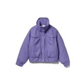 Benetton Kız Çocuk Mor%100 Pamuk Ribanalı Gizli Fermuar ve Çıtçıt Kapamalı Bomber Stranger Things Ceket