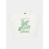 Benetton Kız Çocuk T-Shirt - Beyaz - 13 - 14 Yaş