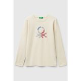 Benetton Kız Çocuk Tişört 3I9WC10MY-25Y21 - Bej - 13 - 14 Yaş
