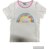 Benetton Kız Çocuk Tişört BNT-G21237-002 - 13 - 14 Yaş - Beyaz