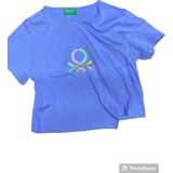 Benetton Kız Çocuk Tişört BNT-G21295-003 - 7 - 8 Yaş - Mavi