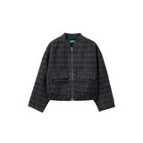 Benetton Koyu Gri Kız Çocuk Ceket 2Shecn06K, 7-8 Yaş