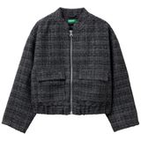 Benetton Koyu Gri Kız Çocuk Ceket 2Shecn06K, 8-9 Yaş