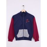 Benetton Nakışlı Kız Çocuk Lacivert - Bordo Sweatshırt 3J68C505D - 10 - 11 Yaş