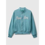 Benetton Nakışlı Kız Çocuk Sweatshırt 3J68C505D, Gri - Yeşil, 10-11 Yaş