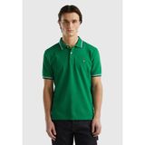Benetton Polo Yaka Erkek T-Shirt - Yeşil - 2XL