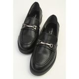 Benetton Siyah Cilt Kadın Loafer PC-54169