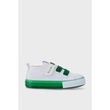 Benetton Unisex Çocuk Cırtlı Converse Beyaz Yeşil BN-30649P - Beyaz - Yeşil