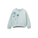 Benetton United Colors Of Yeşil Kız Çocuk İşlemeli Sweatshirt, 5003306464