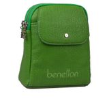 Benetton Yeşil Soft Line Deri Kadın Kol Çantası BNT 1479
