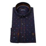 BENEZZO ERKEK SLİM FİT PUANTİYELİ GÖMLEK 59217 KAHVE S