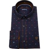 Benezzo Erkek Slim Fit Puantiyeli Gömlek 59217 - Kahverengi