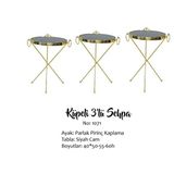 Bengi Ankara Mobilya BRC Küpe 13399 Model Metal Bakır Rosa Renk Ayak Siyah Kırılmaz Cam El Yapımı Zigon