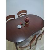 Bengi Ankara Mobilya Masa Sandalye 90644 Retro Ayak Model Kayın Retro Açılır Parlak Koyu Ceviz Tabla - Ahşap - Ceviz