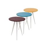 Bengi Ankara Mobilya ST 3Ayak 13556 3 Renk Model Sehpa Kayın Torna Retro Ayak MDF Tabla El Yapımı Zigon