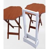 Bengi Ankara Mobilya Zigon Çanta 90080 Sehpa Yonca Model 2'li Tk Ahşap Mdf Parlak Ceviz Renk
