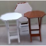Bengi Ankara Mobilya Zigon Çanta 90092 Sehpa Yonca Model Ahşap Mdf Ceviz Ve Beyaz Renk Uyum El Yapım