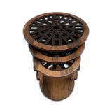 Bengi Ankara Mobilya Zigon Cnc 12468 ST Osmanlı Motif İşleme Metal Ayak Kütük Desen Mdf Tabla El Yapım