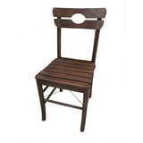 Bengi Ticaret 13768 Parlak Ceviz Kayın Retro Ayak Kafes Nature Sandalye