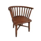 Bengi Ticaret 17964 Parlak Ceviz Klasik Kayın Retro Bambu Ayak Sandalye