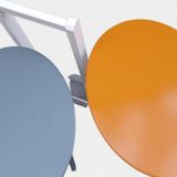Bengi Ticaret 90117 Oval Model Ahşap El Yapımı Hardal-Gri Renk Zigon Sehpa