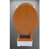 Bengi Ticaret 90120 Oval Model Ahşap El Yapımı Hardal Renk Zigon Sehpa