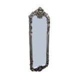 Bengi Ticaret Ayna 13708 Boy OVAL POLYESTER Döküm Oyma Parlak GRİ ESKİTME Boya Nature El Yapım