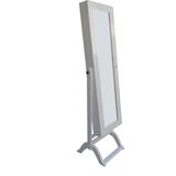 Bengi Ticaret Ayna 18080 Takı Dolap Boy Ahşap Beyaz lake Nature MDF İçinde Aksesuar El Yapım