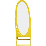 Bengi Ticaret Ayna Oval Ahşap Kayın ve Mdf Parlak Sarı Lake Boya Flotal Boy Ayna El Yapım - 172*45*47*7