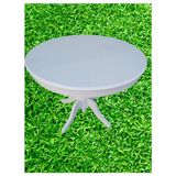 Bengi Ticaret Baba Ihlamur Ağacı Ayak Açılır Masa 120 cm Ahşap Mdf Parlak Beyaz Lake Ahşap Kutuda Sevk El Yapım - 120 x 78 x 120 cm