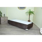 Bengi Ticaret Baza Tay Tüy Kahverengi Silin Kumaş Model Kapitone Metal Fırın Boya 100*200 Yatak El Yapım - 100 x 200 cm - Beyaz