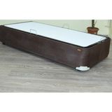 Bengi Ticaret Baza Tay Tüy Kahverengi Silin Kumaş Model Metal Çelik Fırın Boya Iskelet 90*190 cm El Yapım